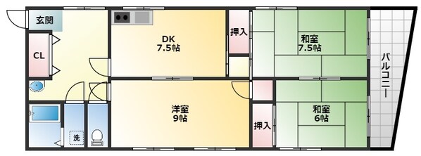 南口マンションの物件間取画像